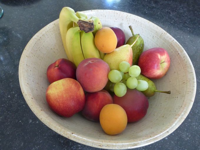 Een fruitschaal in huis doet het verbruik zeker toenemen in het gezin.
