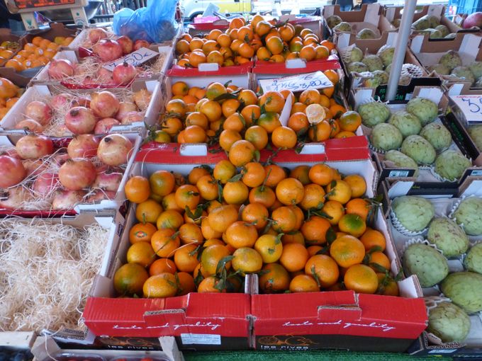 Clementines van Les Rives op de markt in Antwerpen wk41.