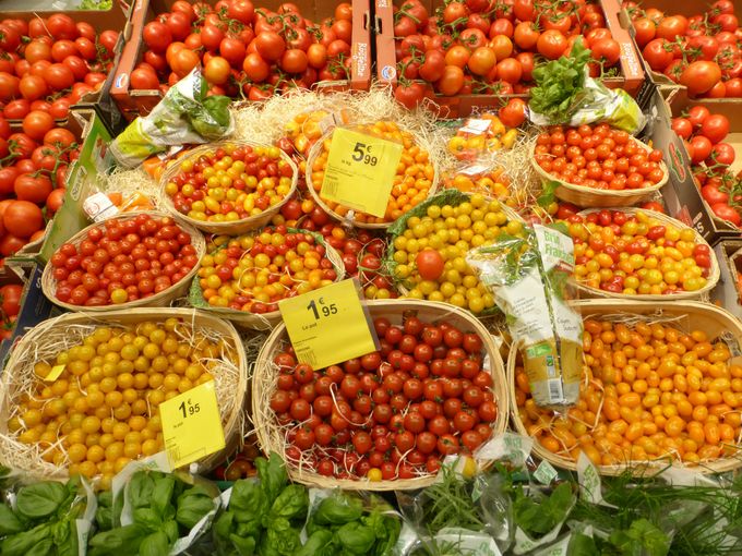 Mooi gamma mini tomaatjes . Gezien bij Carrefour Frankrijk.