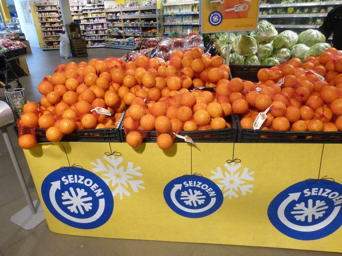 Seizoenactie bij Jumbo Nederland met appelsienen.