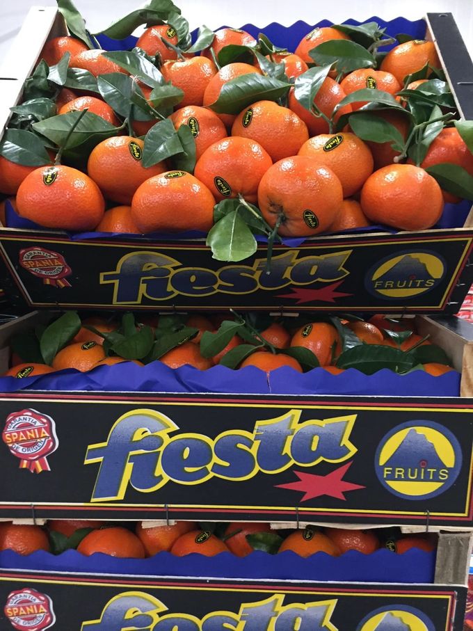  Hier mooie ORRI clementines van het merk Fiesta van groothandel Denaegel uit Brugge. Dit is een echt lekkere soort.   